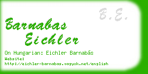 barnabas eichler business card